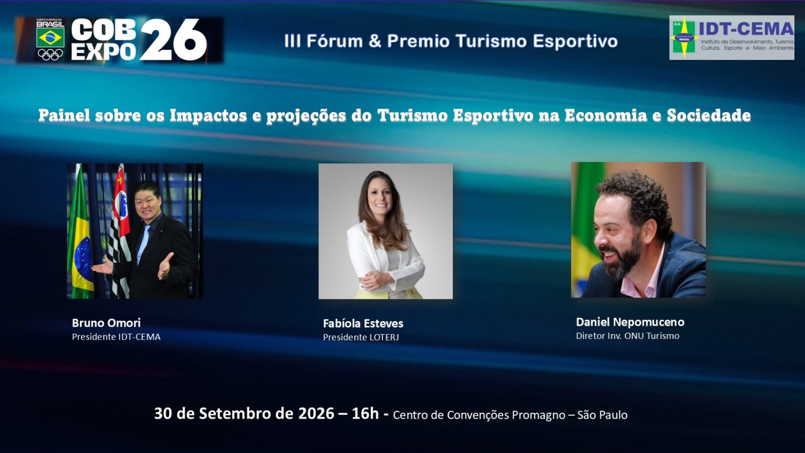 FÓRUM E PRÊMIO DE TURISMO ESPORTIVO IDT-CEMA NA COBEXPO
